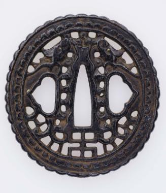 Tsuba with design of dragons