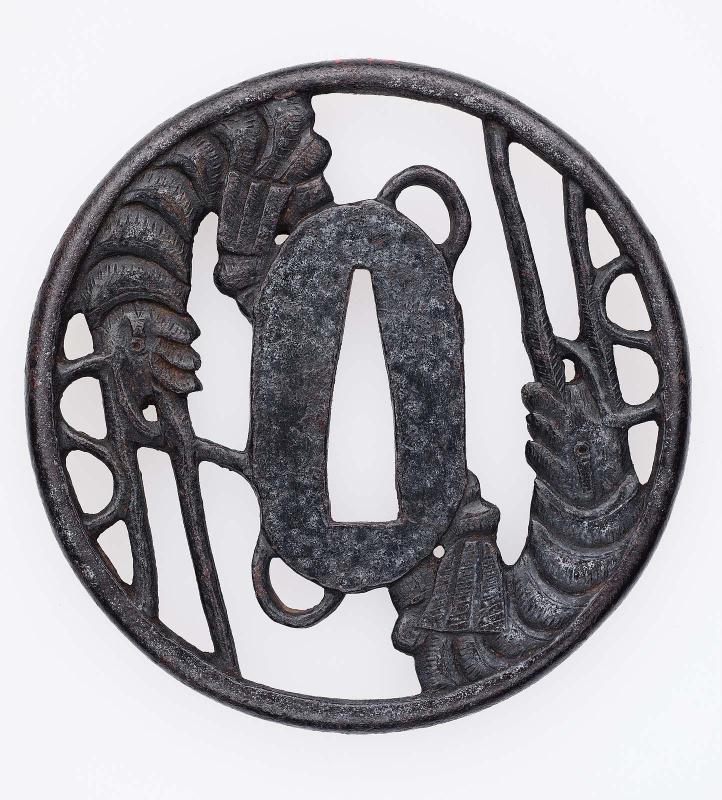 Tsuba with design of crayfish