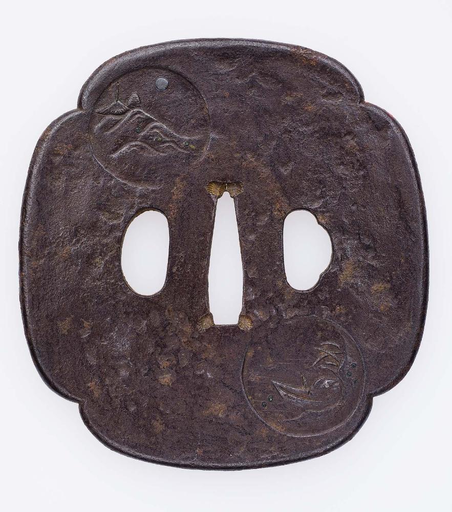 Tsuba with design of roundels