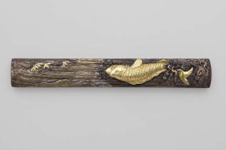 Kozuka with design of carp ascending a waterfall