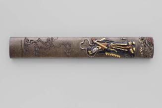 Kozuka with design of Benten playing a biwa