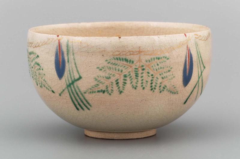 Teabowl with the design of shimenawa rope
