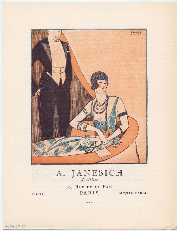 "A. Janesich, Joaillier," advertisement from Gazette du Bon Ton, Volume 1, No. 4, p. XXXII