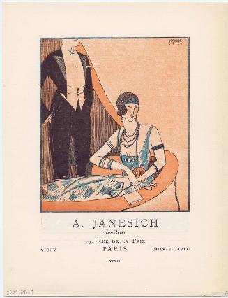 "A. Janesich, Joaillier," advertisement from Gazette du Bon Ton, Volume 1, No. 4, p. XXXII