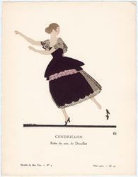 "Cendrillon - Robe du soir, de Dœuillet," plate 29 from Gazette du Bon Ton, Volume 1, No. 4
