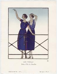 "Les Voila! - Robes d'Été, de Dœuillet," plate 36 from Gazette du Bon Ton, Volume 1, No. 5