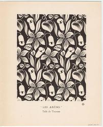 "Toiles de Tournon, Lampas, Brocarts et Brocatelles," supplementary plate from Gazette du Bon Ton, Volume 2, No. 8, recto of back cover
