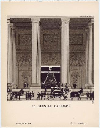 "Le Dernier Carrosse," plate 57 from Gazette du Bon Ton, Volume 2, No. 8
