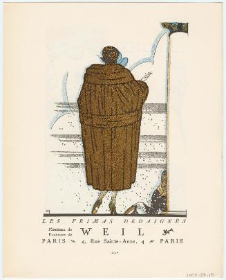 "Les Frimas Dédaignés - Manteau de Fourrure de Weil," advertisement from Gazette du Bon Ton, Volume 2, No. 9, p. LXXV