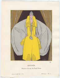 "Antinéa - Manteau du soir, de Paul Poiret," plate 19 from Gazette du Bon Ton, Volume 1, No. 3