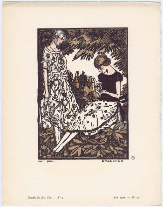"Un Peu... Beacoup," plate 34 from Gazette du Bon Ton, Volume 1, No. 5