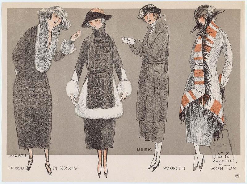 "La Mode pour l'Automne 1920," croquis XXXIV from Gazette du Bon Ton, Volume 2, No. 7