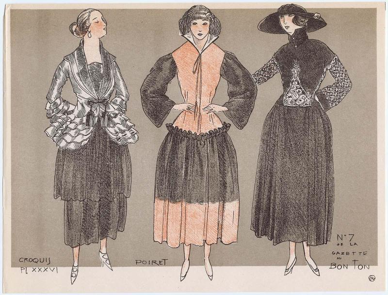 "La Mode pour l'Automne 1920," croquis XXXVI from Gazette du Bon Ton, Volume 2, No. 7