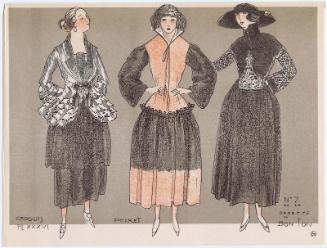 "La Mode pour l'Automne 1920," croquis XXXVI from Gazette du Bon Ton, Volume 2, No. 7