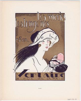 "Les modes, les lingeries chez Verlaine," advertisement from Gazette du Bon Ton, Volume 2, No. 7, p. LIII