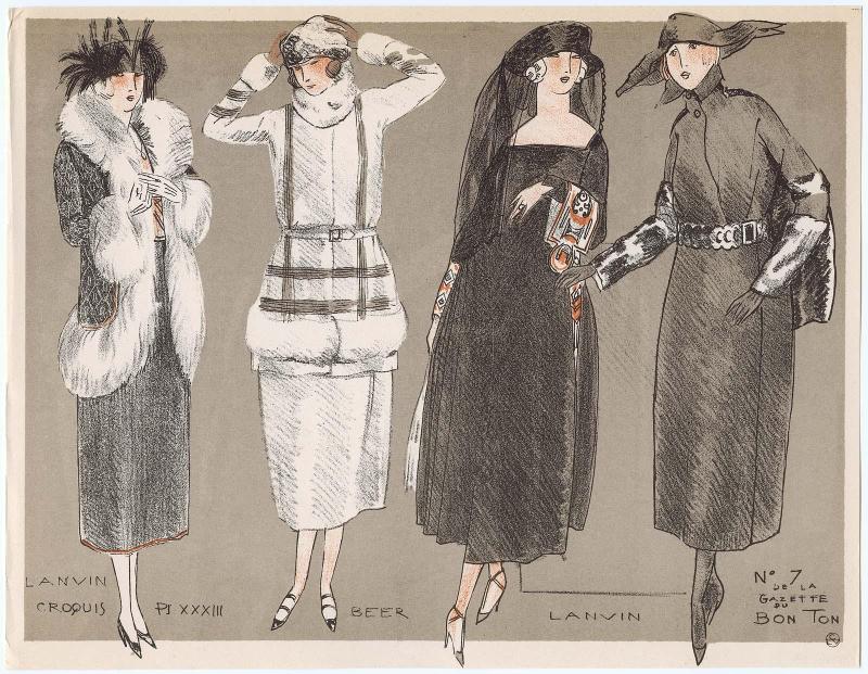 "La Mode pour l'Automne 1920," croquis XXXIII from Gazette du Bon Ton, Volume 2, No. 7