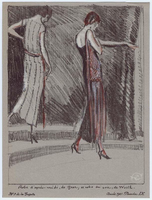 "Modes en l'An de Grace Mil Neuf Cent Vignt Un," croquis IX from Gazette du Bon Ton, Volume 1, No. 3