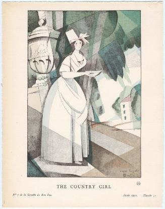 "The Country Girl," plate 51 from Gazette du Bon Ton, Volume 2, No. 7