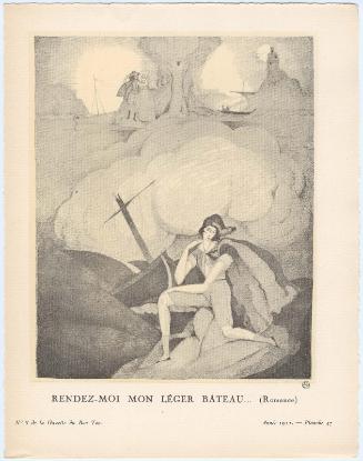 "Rendez-moi Mon Léger Bateau... (Romance)," plate 57 from Gazette du Bon Ton, Volume 2, No. 8
