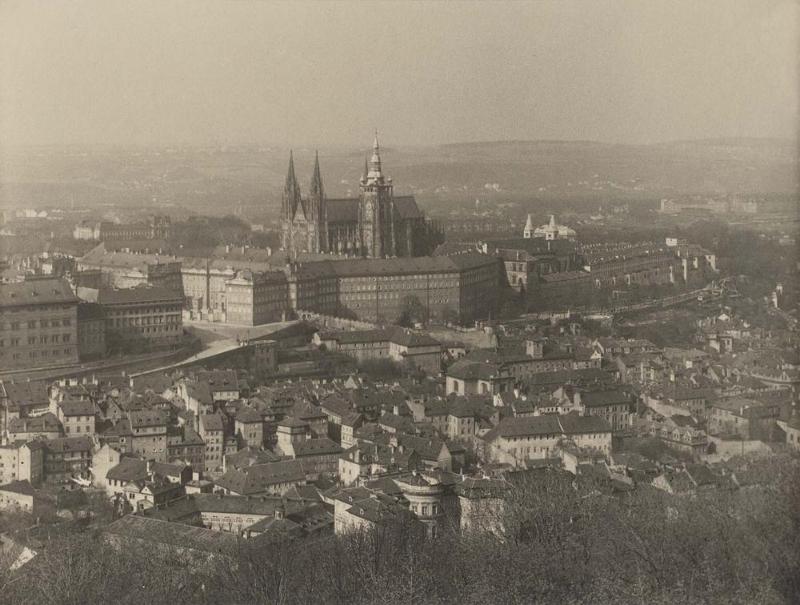 Saint Vitus, Prague, 1928, The Royal Palace and the Cathedral of Saint Vitus seen from Petrin from the portfolio Svàty Vit (Saint Vitus)