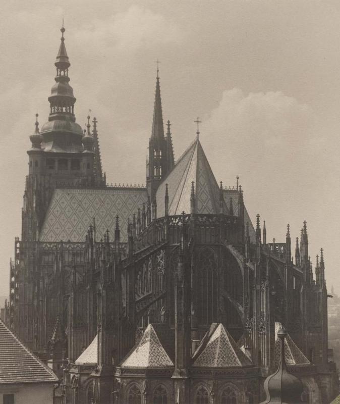 The Side of the Cathedral of Saint Vitus seen from Saint Georges Church from the portfolio Svàty Vit (Saint Vitus)