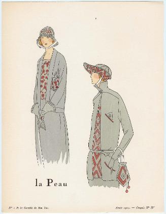 "Album des Dames, Leurs Modes et Leurs Frivolités," croquis IV from Gazette du Bon Ton, Volume 1, No. 1