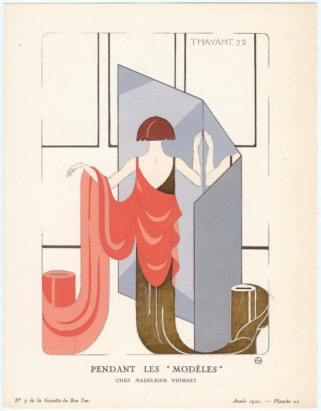 "Pendant Les 'Modèles' - Chez Madeleine Vionnet," plate 20 from Gazette du Bon Ton, Volume 1, No. 3