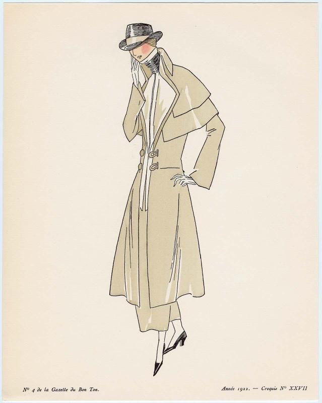 "Costumes Tailleur de Fantaisie," croquis XXVII from Gazette du Bon Ton, Volume 1, No. 4