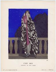"C'est Moi - Manteau, de Paul Poiret," plate 39 from Gazette du Bon Ton, Volume 1, No. 5