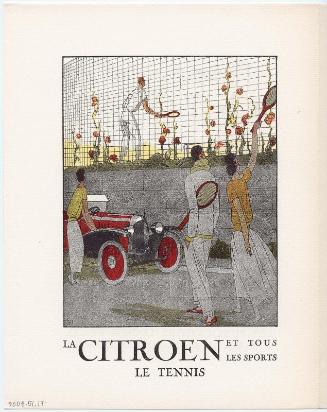 "La Citroen et tous les Sports, Le Tennis," advertisement from Gazette du Bon Ton, Volume 2, No. 6