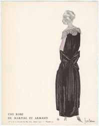 "Une robe de Martial et Armand," plate 52 from Gazette du Bon Ton, Volume 2, No. 7