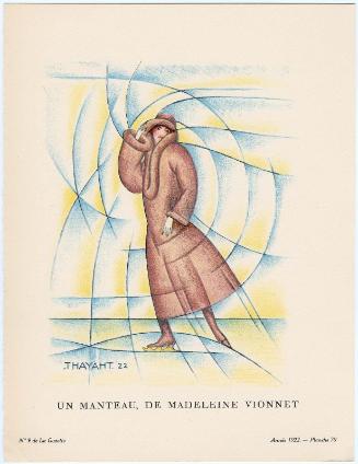 "Un Manteau, de Madeleine Vionnet," plate 70 from Gazette du Bon Ton, Volume 2, No. 9