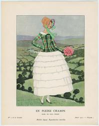 "En Pleins Champs - Robe, de Paul Poiret," plate 7 from Gazette du Bon Ton, No. 2