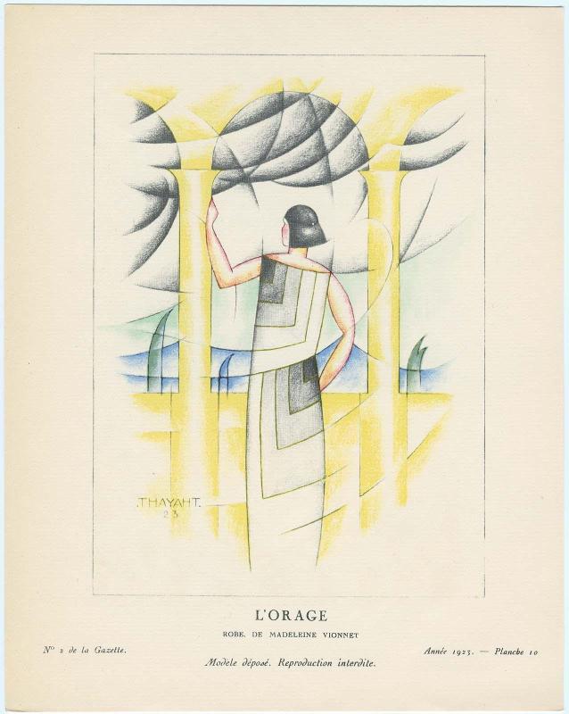 "L'Orage - Robe, de Madeleine Vionnet," plate 10 from Gazette du Bon Ton, No. 2