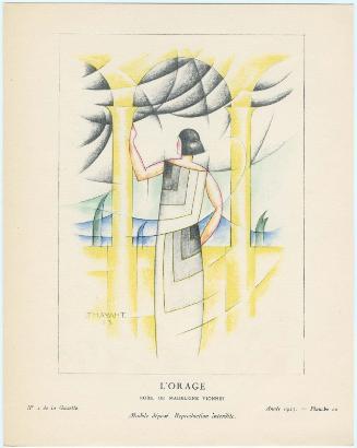 "L'Orage - Robe, de Madeleine Vionnet," plate 10 from Gazette du Bon Ton, No. 2