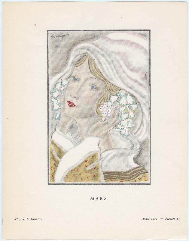 "Mars," plate 33 from Gazette du Bon Ton, No. 7