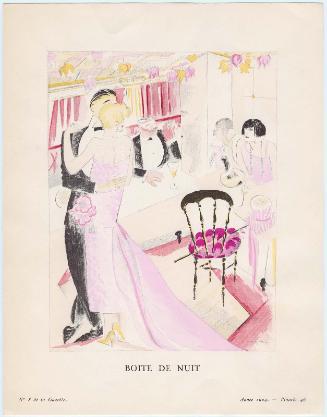 "Boite de Nuit," plate 46 from Gazette du Bon Ton, No. 8