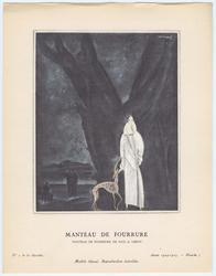 "Manteau de Fourrure - Manteau de fourrure, de Max-A. Leroy," plate 7 from Gazette du Bon Ton, No. 1