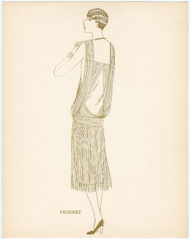 "Douze Robes pour Décembre 1925 - Vionnet," croquis from Gazette du Bon Ton, No. 9