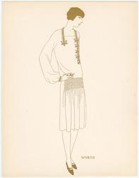 "Douze Robes pour Décembre 1925 - Worth," croquis from Gazette du Bon Ton, No. 9