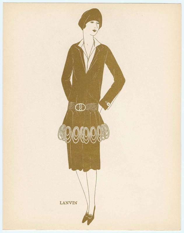 "Douze Robes pour Décembre 1925 - Lanvin," croquis from Gazette du Bon Ton, No. 9