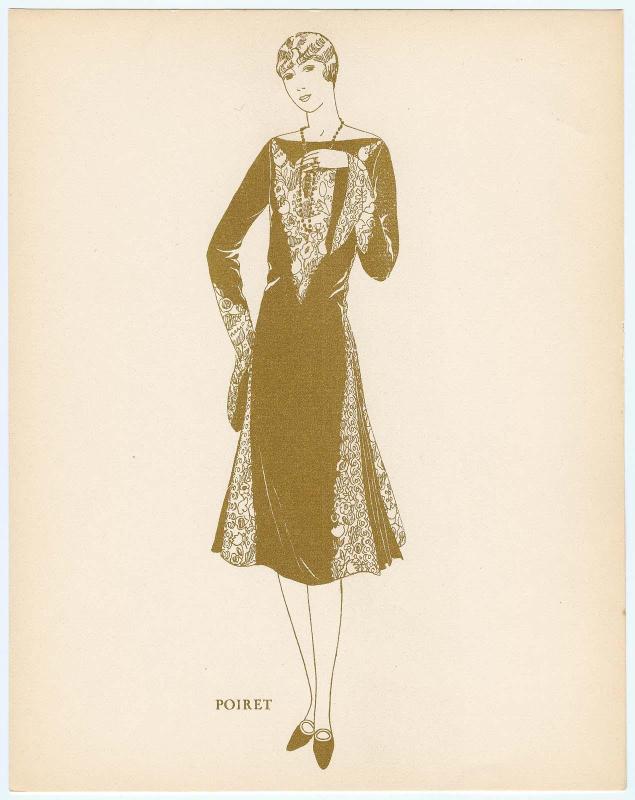 "Douze Robes pour Décembre 1925 - Poiret," croquis from Gazette du Bon Ton, No. 9