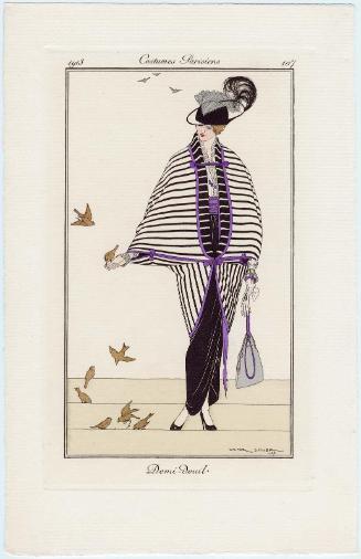 "Demi-Deuil," plate 107 from Journal des Dames et des Modes