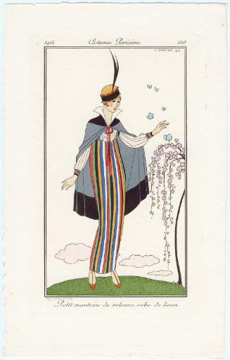 "Petit manteau de velours, robe de linon," plate 150 from Journal des Dames et des Modes