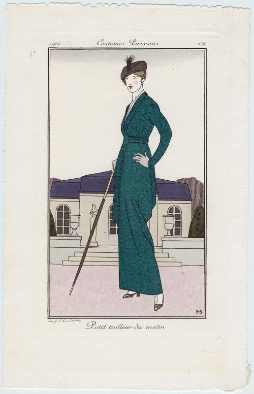 "Petit tailleur du matin," plate 151 from Journal des Dames et des Modes