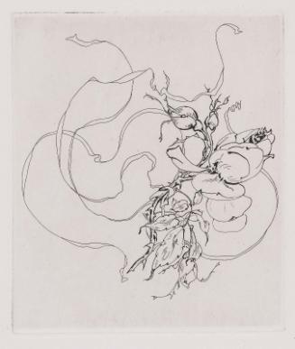 Design for a Small Plate (Rose)  from "Service Bracquemond à Fleurs et Rubans" executed at Montereau for the House of Haviland