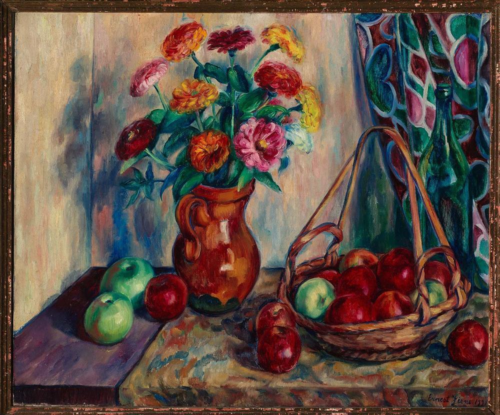 Zinnias and Apples