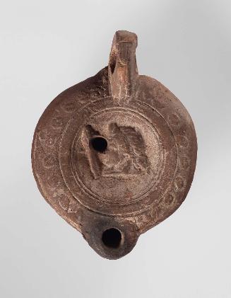 Lamp with Dionysos or Meniad