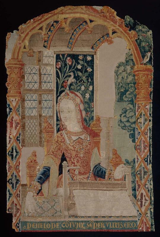 Tapestry:  "Penelope at Her Loom" a fragment from "The Story of Penelope and The Story of the Cimbri Women" 
(from the series, "The Stories of Virtuous Women")