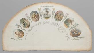 Unmounted double paper fan leaf